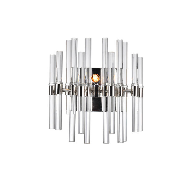 Miroir Polished Nickel One-Light Wall Sconce, image 1