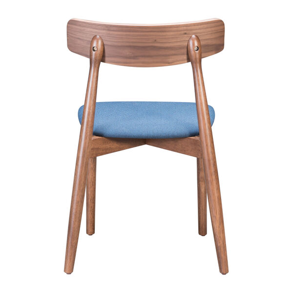 Newman Walnut and Ink Blue Dining Chair, Set of Two, image 5