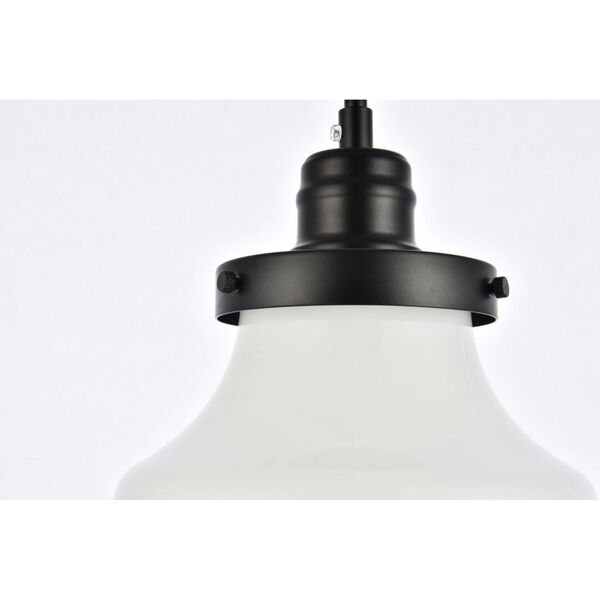 Lye Black and Frosted White One-Light Plug-In Pendant, image 5