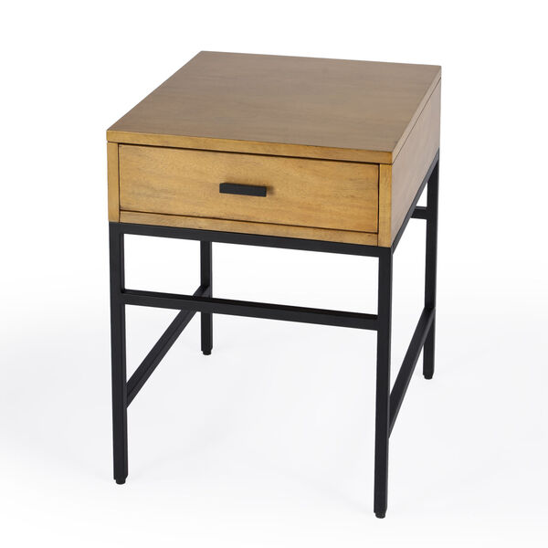 Hans Natural One Drawer End Table, image 1
