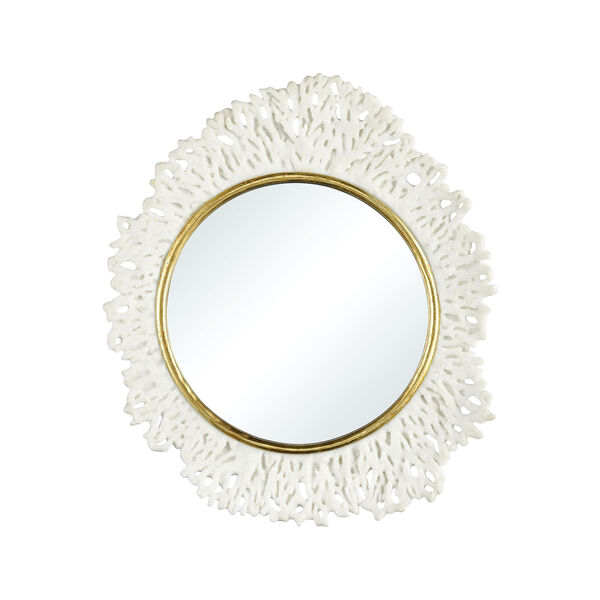 Coconut Creek White and Gold Mirror, image 1
