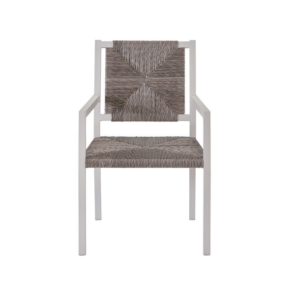 Tybee Chalk Greige Wicker Aluminum  Dining Chair, image 3