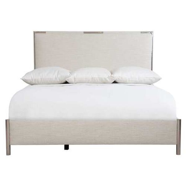 Modulum White and Gray Panel Bed, image 1