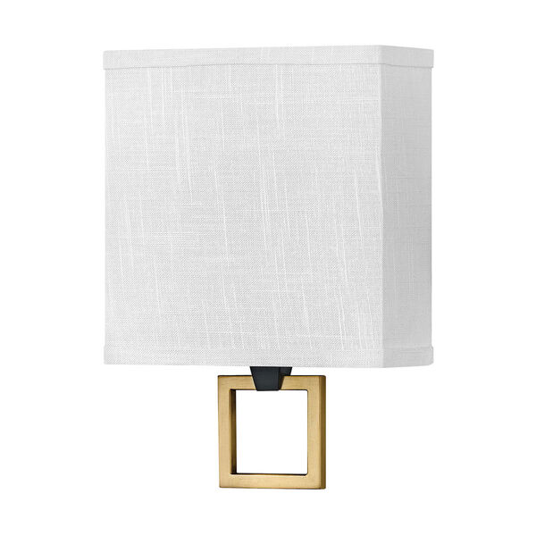 Link Black One-Light LED Wall Sconce with Off White Linen Shade, image 3