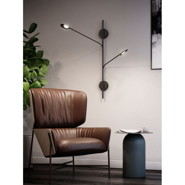 Rotaire Black Two-Light LED Wall Sconce, image 3