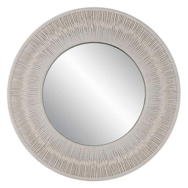 Sailors Knot White Small Round Wall Mirror, image 2