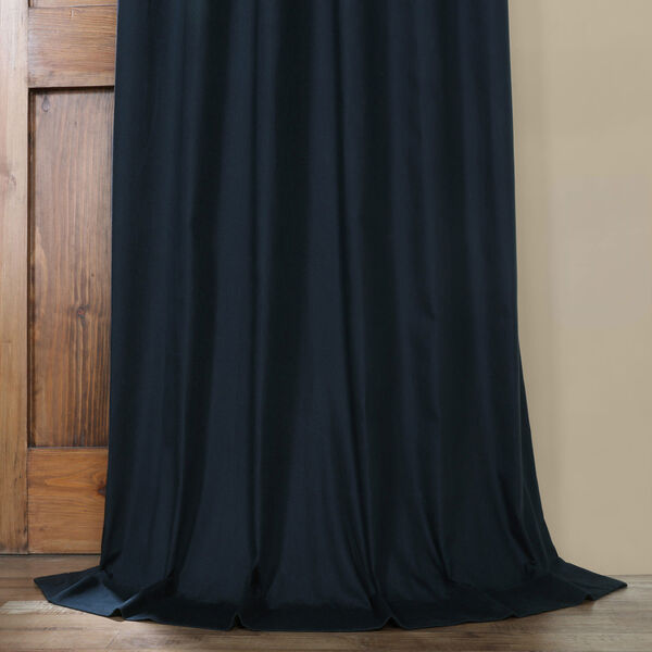 Polo Navy Solid Cotton Blackout Single Curtain Panel 50 x 96, image 10