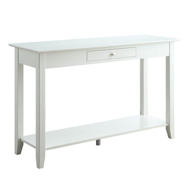 American Heritage Console Table with Drawer in White, image 3