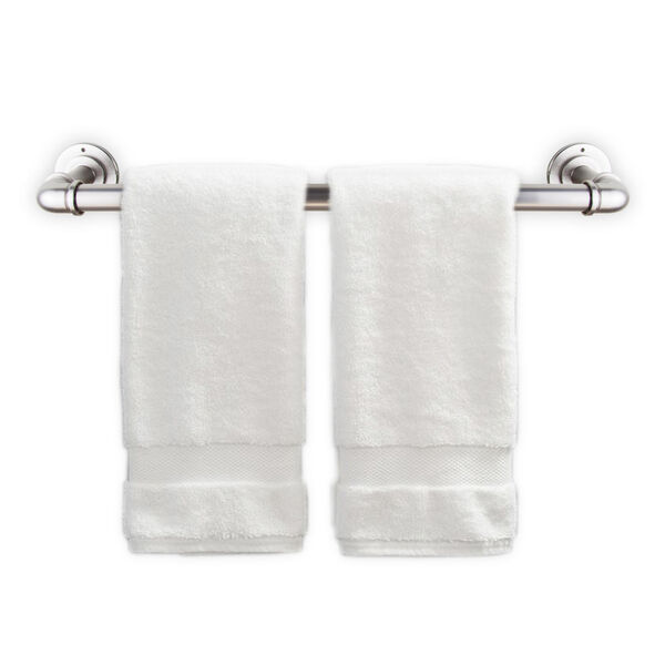 Satin Nickel 30 Inches Pipe Design Towel Rack, image 1
