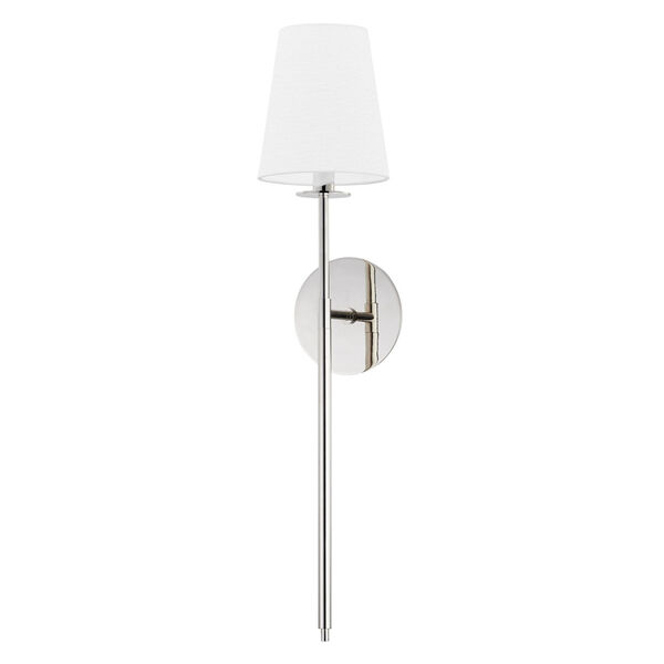 Niagra Polished Nickel and White One-Light Wall Sconce, image 1