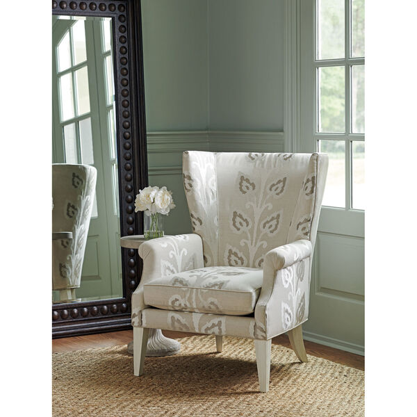 Upholstery White Newton Wing Chair, image 3
