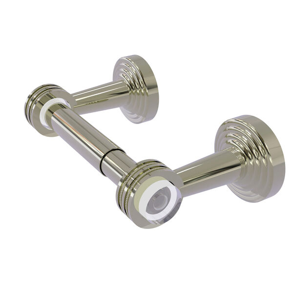 Pacific Beach Polished Nickel Two-Inch Two Post Toilet Tissue Holder with Dotted Accents, image 1