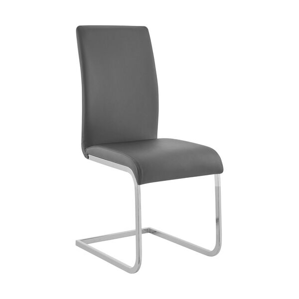 Amanda Gray with Chrome Dining Chair, Set of Two, image 2