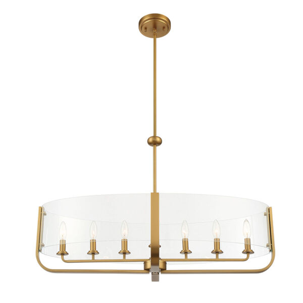 Campisi Brass Eight-Light Oval Chandelier, image 2