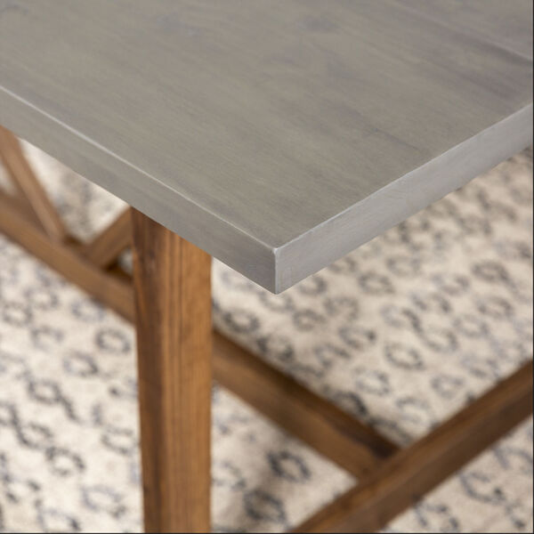Brennan Gray and Brown Dining Table, image 4
