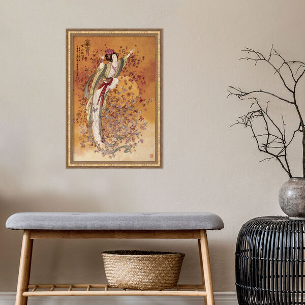 Chinese Gold Goddess of Wealth 18 x 26 Inch Wall Art, image 4