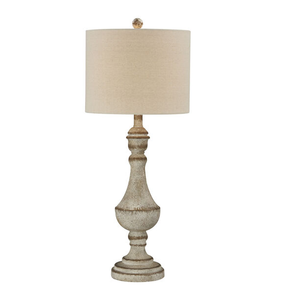 Stevie Distressed Brown with Grey Wash One-Light Table Lamp, image 1