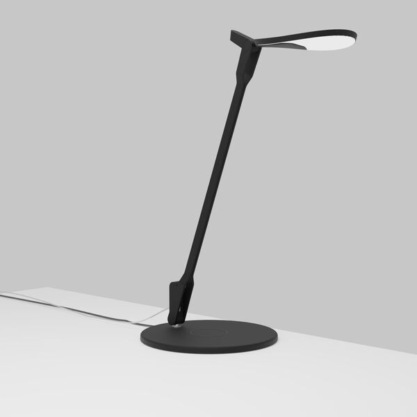 Splitty Matte Black LED Pro Desk Lamp with Wireless Charging Qi Base, image 2