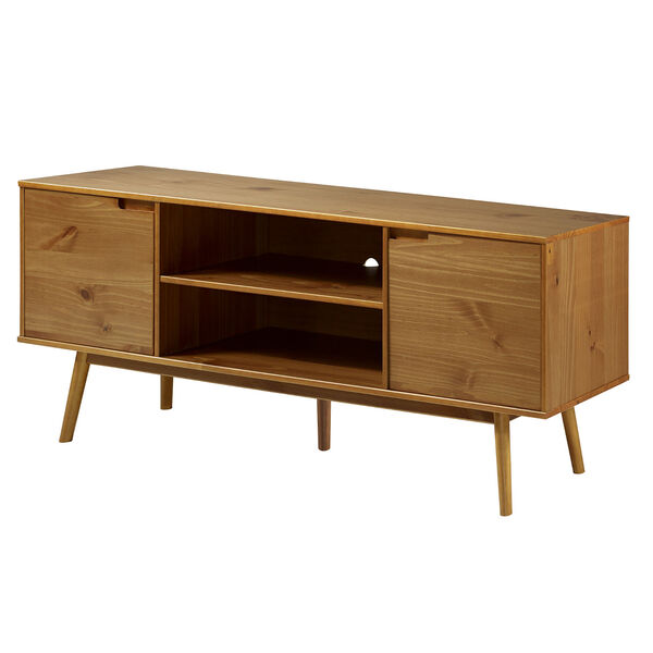 Adair Caramel Solid Wood TV Stand with Two Doors, image 5