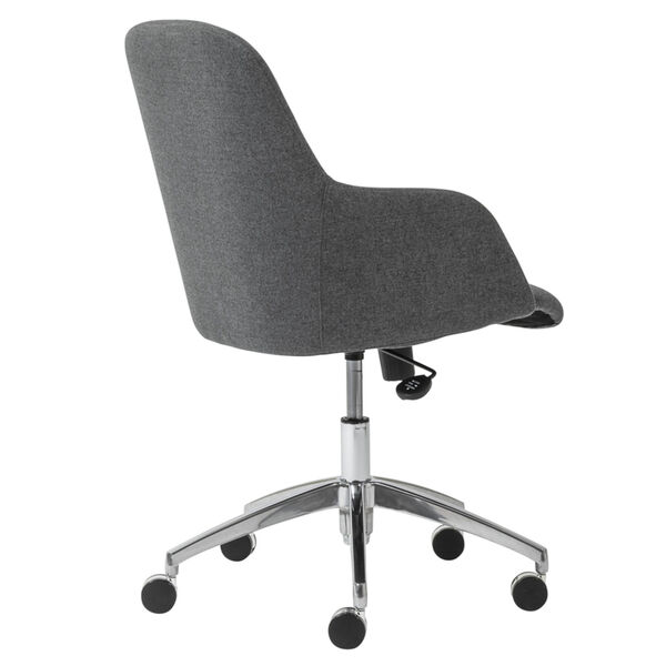 Minna Dark Gray 26-Inch Low Back Office Chair, image 4