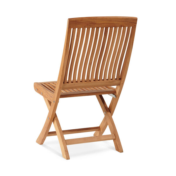 Devon Nature Sand Teak Teak Outdoor Folding Side Chair, image 2