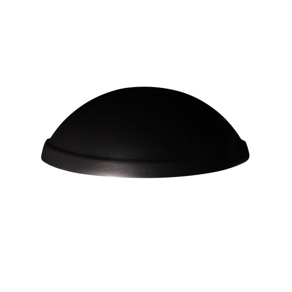 Ambiance Carbon Matte Black 15-Inch Rimmed Quarter Sphere GU24 LED Downlight Outdoor Wall Sconce, image 1