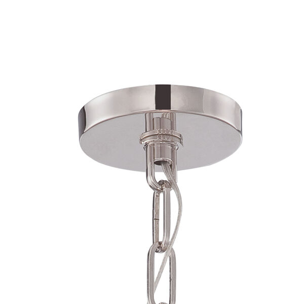 Jennings Polished Nickel 6-Inch Wide One-Light Mini Pendant by Libby Langdon, image 3