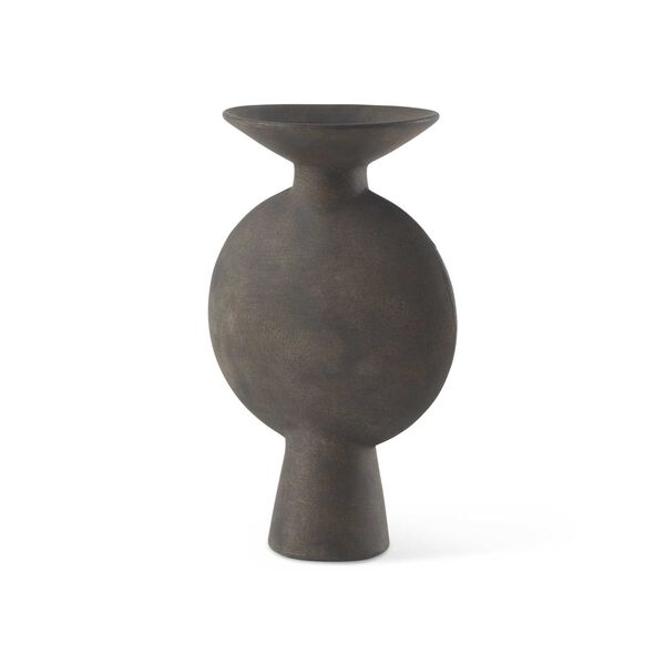 Kaz Earthy Brown Seven-Inch Ceramic Vase, image 1