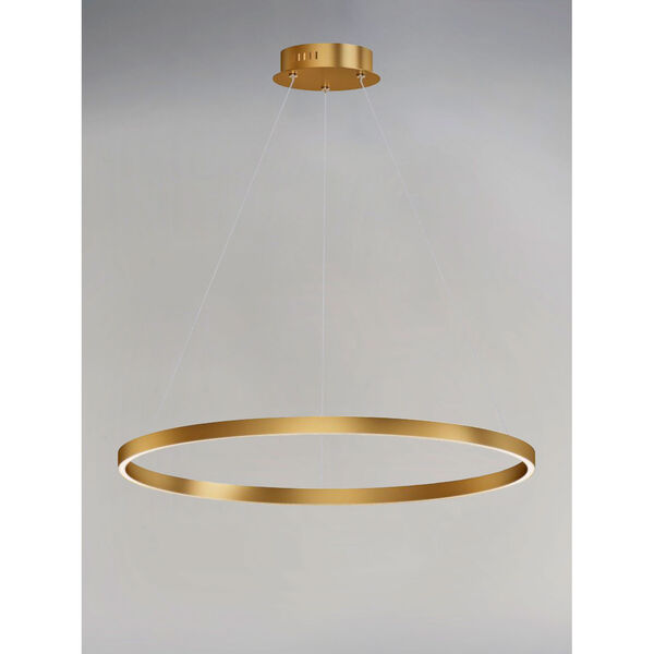 Groove Gold 32-Inch LED Pendant, image 2
