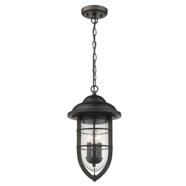 Dylan Oil Rubbed Bronze Three-Light Outdoor Hanging Pendant, image 4