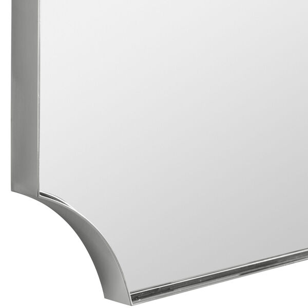 Lennox Polished Nickel Scalloped Corner Mirror, image 4
