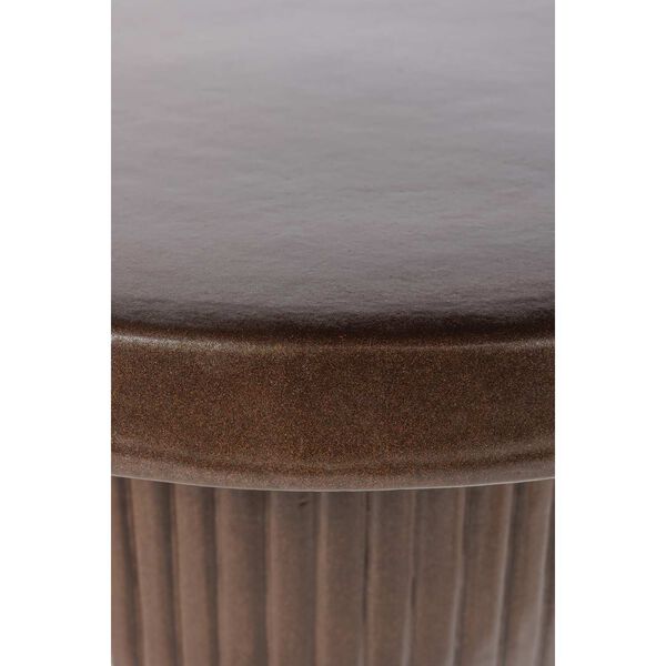 Provenance Signature Ceramic Pyrite Brown Flute Coffee Table, image 6