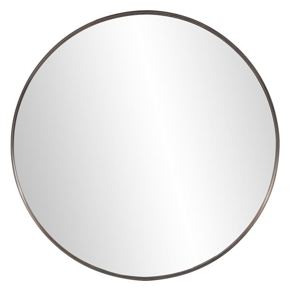 Steele Brushed Brass Round Wall Mirror, image 1
