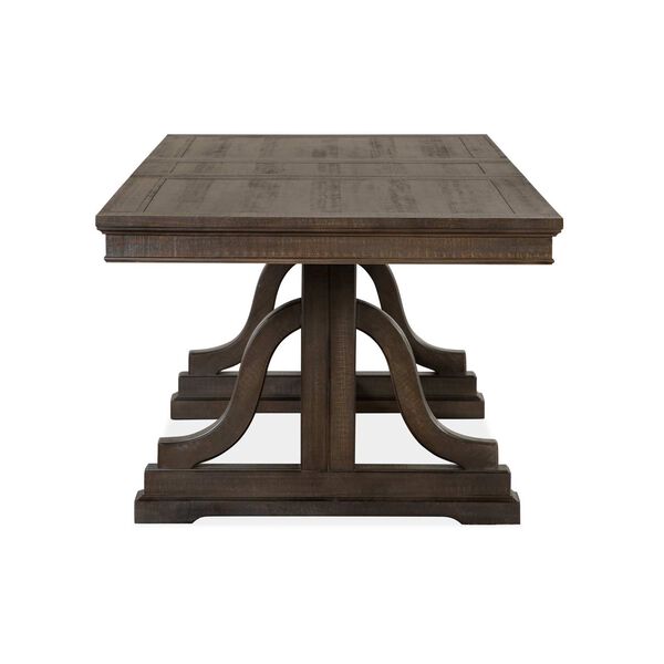 Westley Falls Aged Pewter Trestle Dining Table, image 3