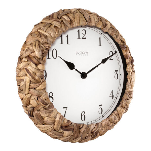 Natural Palm Leaf Wrapped Clock, image 2