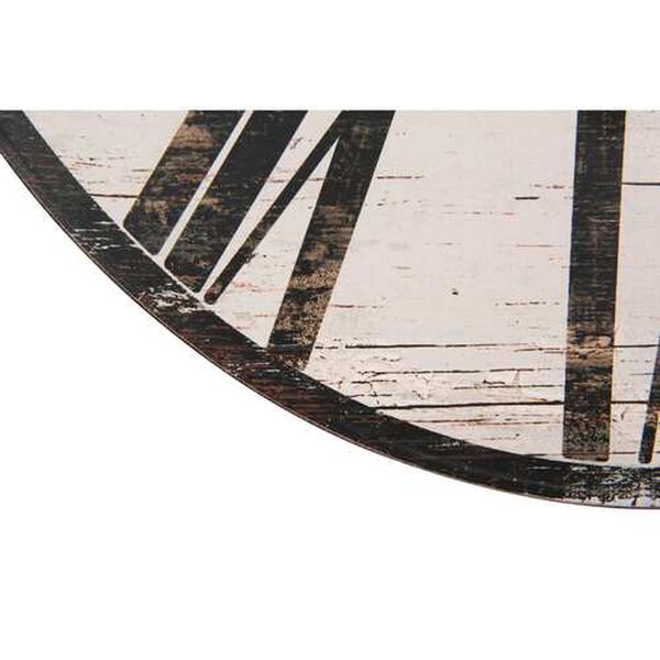 Distressed White 29-Inch Oval Wall Clock, image 3