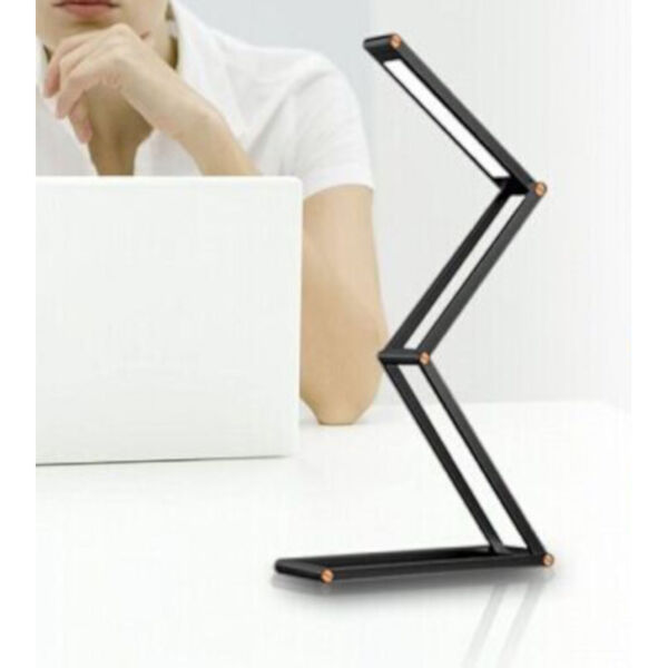 Dark Gray Foldable Integrated LED Wireless Table Lamp, image 2