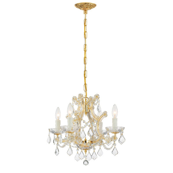 Maria Theresa Gold Chandelier with Majestic Wood Polished Crystal, image 2