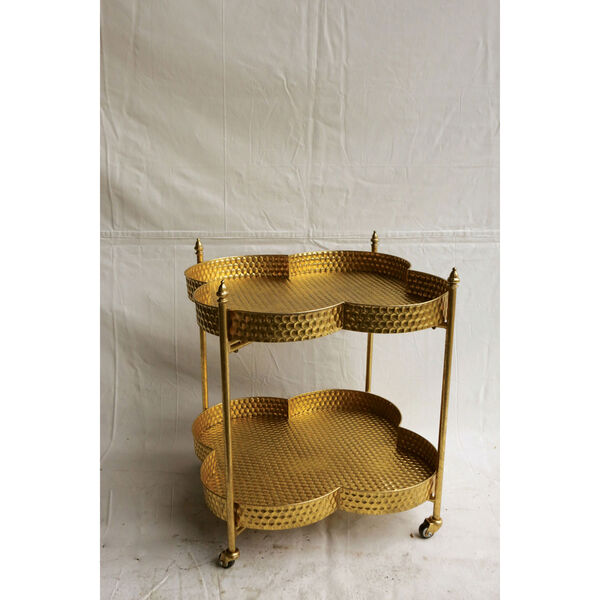 Gold Clover Bar Cart, image 1