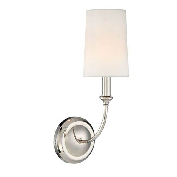 London Polished Nickel One-Light Wall Sconce, image 1