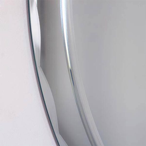 Oval Frameless Mirror with Scallop Edges, image 2