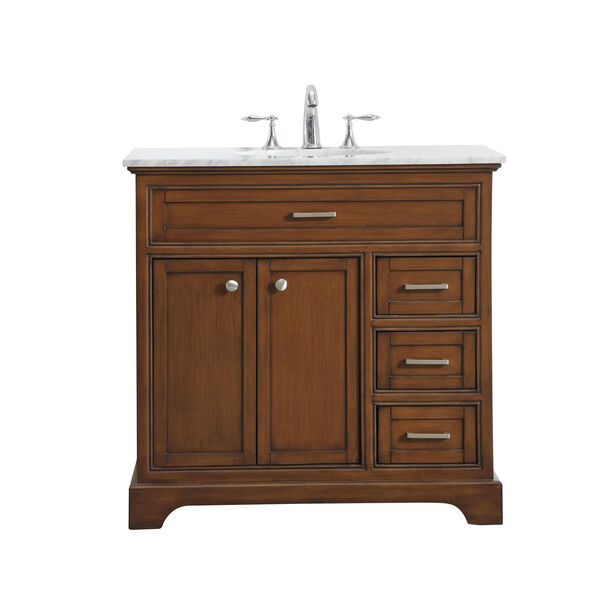 Americana Teak 36-Inch Vanity Sink Set, image 1