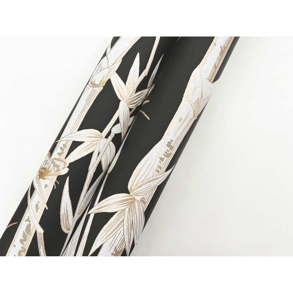 Bambou Toile Black Wallpaper, image 4