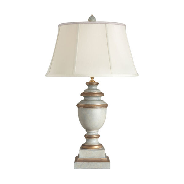 Ventura Blue and Brass One-Light Table Lamp, image 1