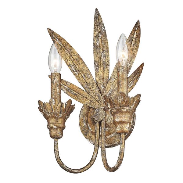 Lillianne Heirloom Gold Two-Light Wall Sconce, image 2