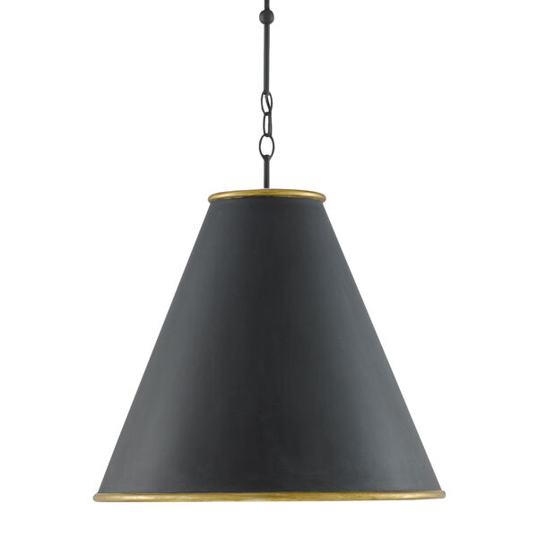 Pierrepont Antique Black and Gold One-Light 22-Inch Pendant, image 2