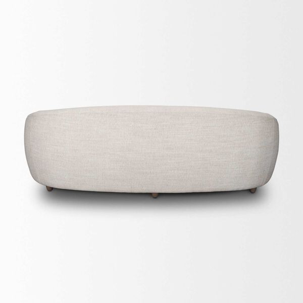 Valentina Oatmeal Upholstered Curved Sofa, image 5