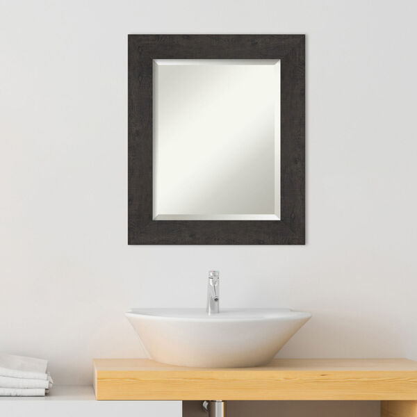 Espresso Frame 21W X 25H-Inch Bathroom Vanity Wall Mirror, image 3