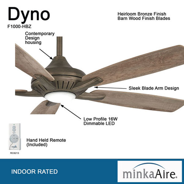 Dyno Heirloom Bronze 52-Inch Led Ceiling Fan, image 12