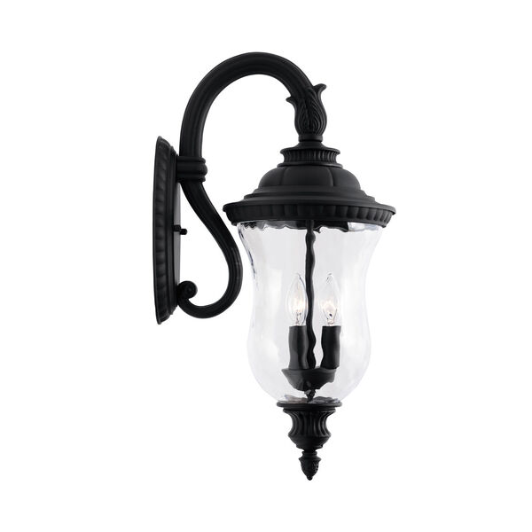 Ashford Black Three-Light Outdoor Wall Mount with Water Glass, image 5